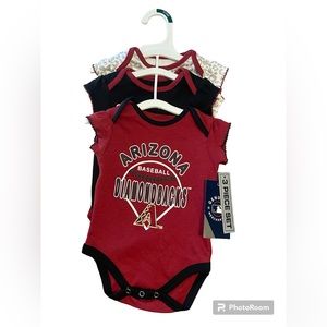 Arizona Diamondbacks ⚾️Infant 3- Pack Bodysuit (0-3M)